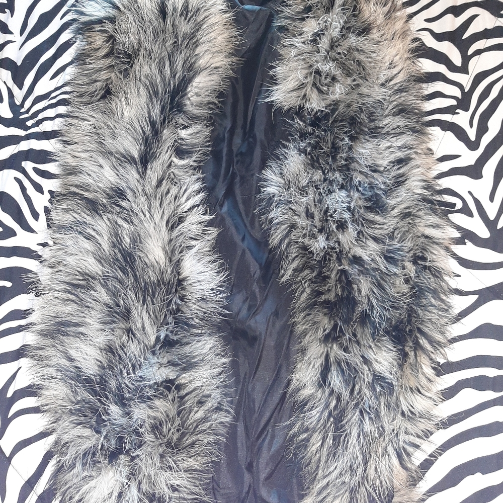 Gray feather vest
